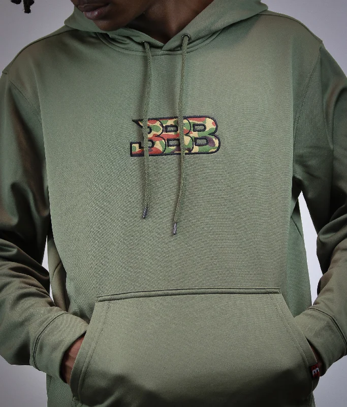 Nature Graphic Hoodie-BBB Cool Breeze Hoodie -Olive Green