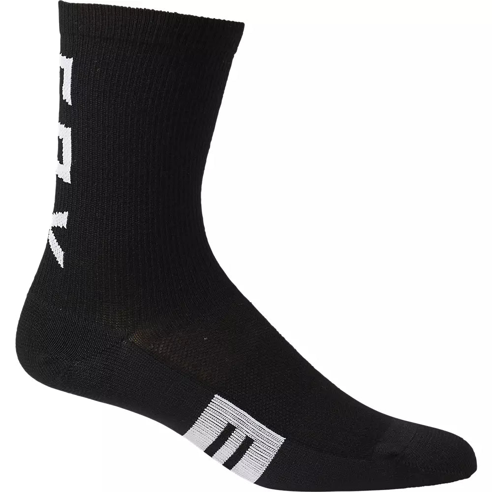 Soft Cotton No-Show Socks-Fox Racing 6" Flexair Merino Sock - Womens - Black