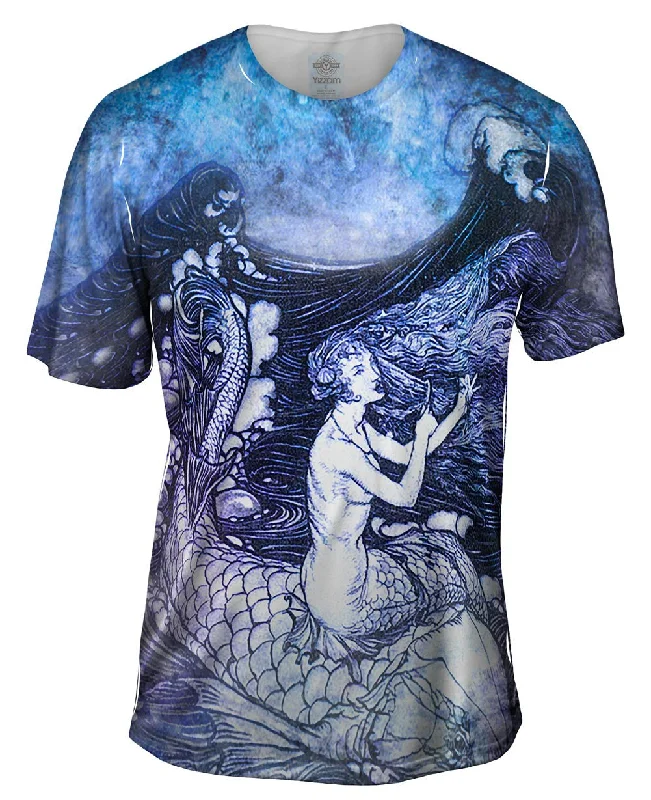 Artistic Nature T-shirt-Arthur Rackham - "Mermaid Gold Emblems "