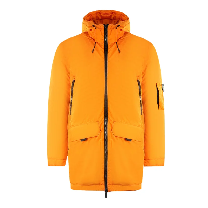 Functional Hiking Jacket-Lyle & Scott Zip Detail Orange Parka Jacket