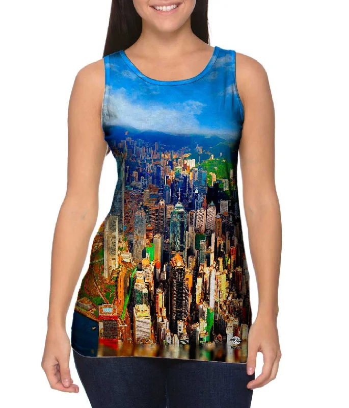 Activewear Tank Top-City In Bloom