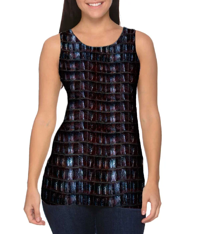 Colorful Tank Top-Crocodile Skin