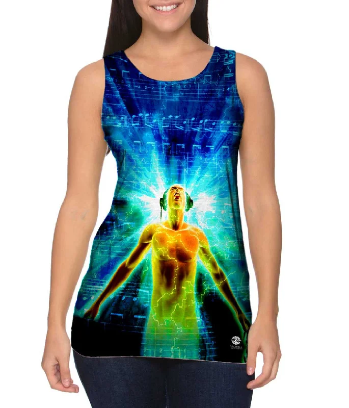 Bold Color Tank Top-Edm Lost In Music Light