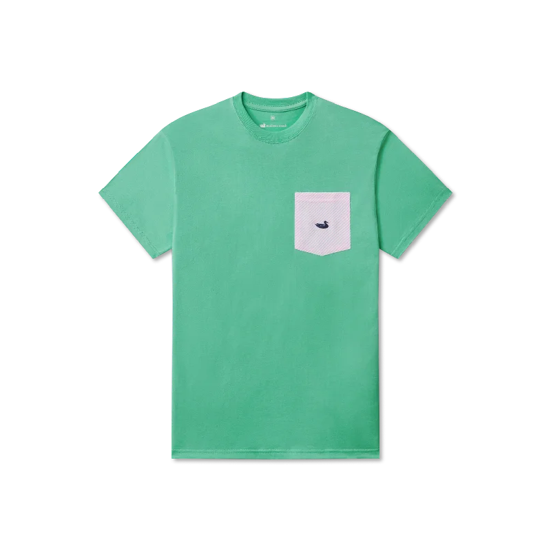 Minimalist Print T-shirt-Stewart Pocket Tee - Seersucker