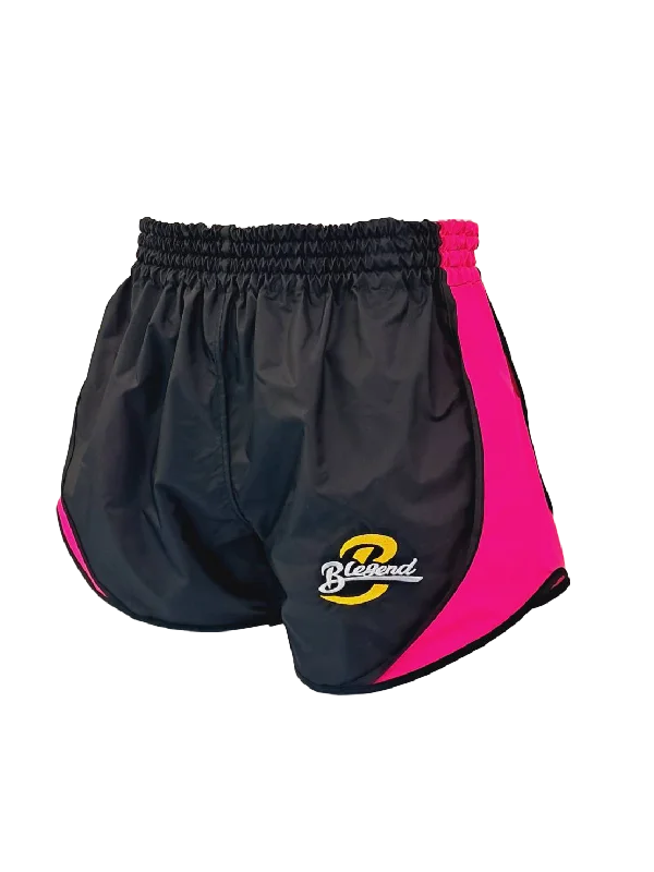 Comfortable Gym Shorts-Blegend Boxing Shorts Powerhouse Black Pink