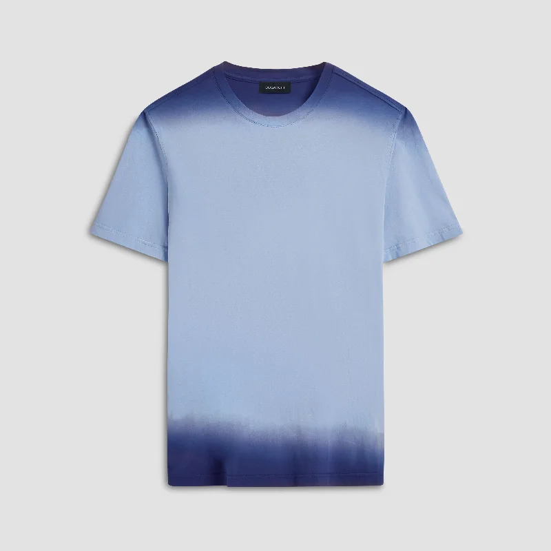 Logo Print T-shirt-Gradient Print Crew Neck T-Shirt