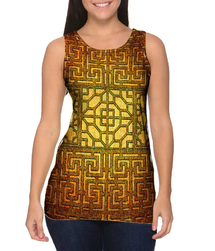 Personalized Tank Shirt-Eastern Tapestry Gold