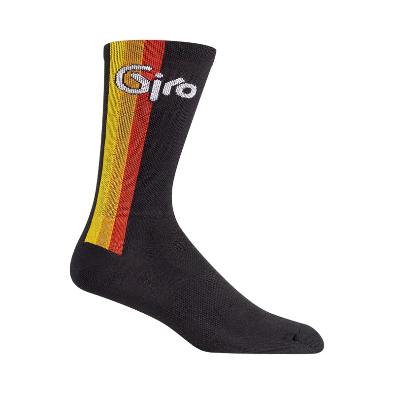 Fun Patterned Crew Socks-Giro Seasonal Merino Wool Sock - '85 Black