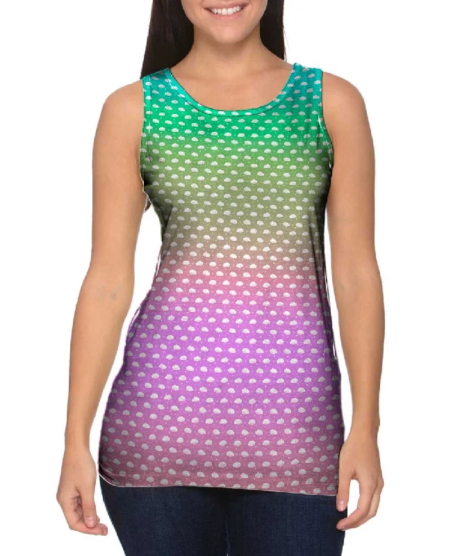 Trendy Striped Tank-Cloudy With A Chance Of Color