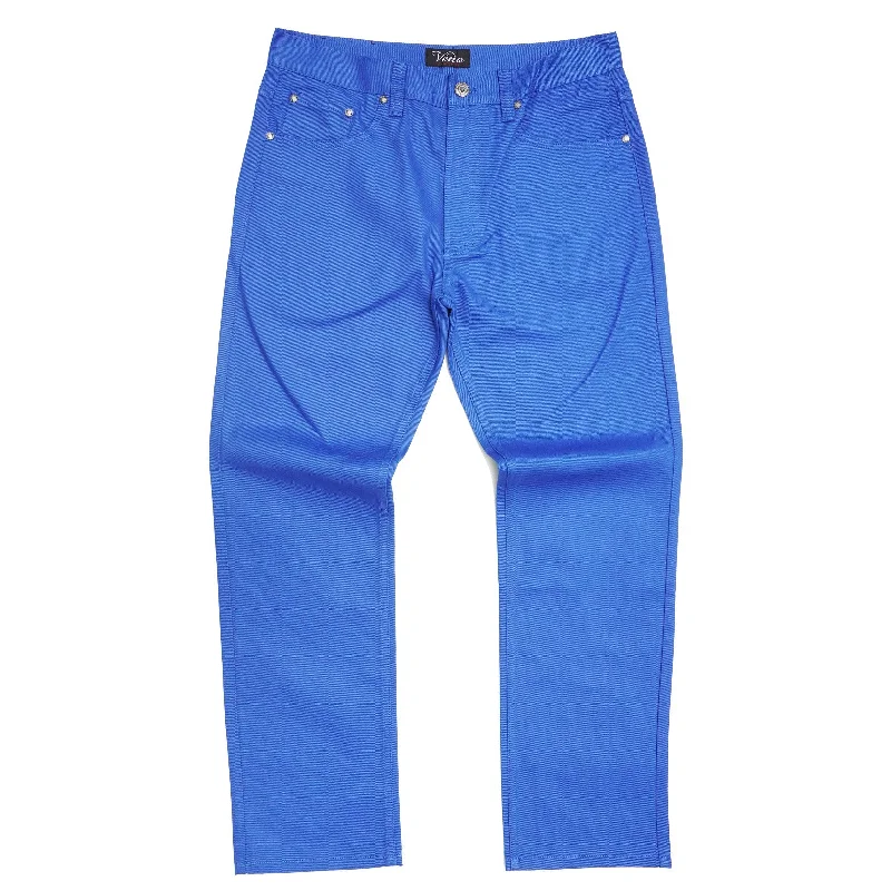 Relaxed Fit Beach Pants-V1761 Veno Twill Denim Jeans - Royal Blue