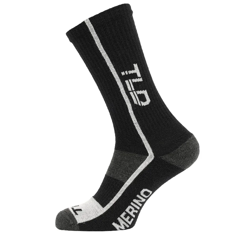 Trendy Textured Socks-Troy Lee Designs Chill Merino Wool Socks - Black