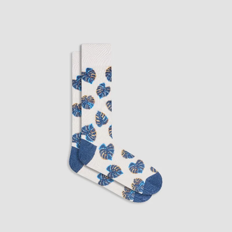 Trendy Crew Socks-Leaves Mid-Calf Socks