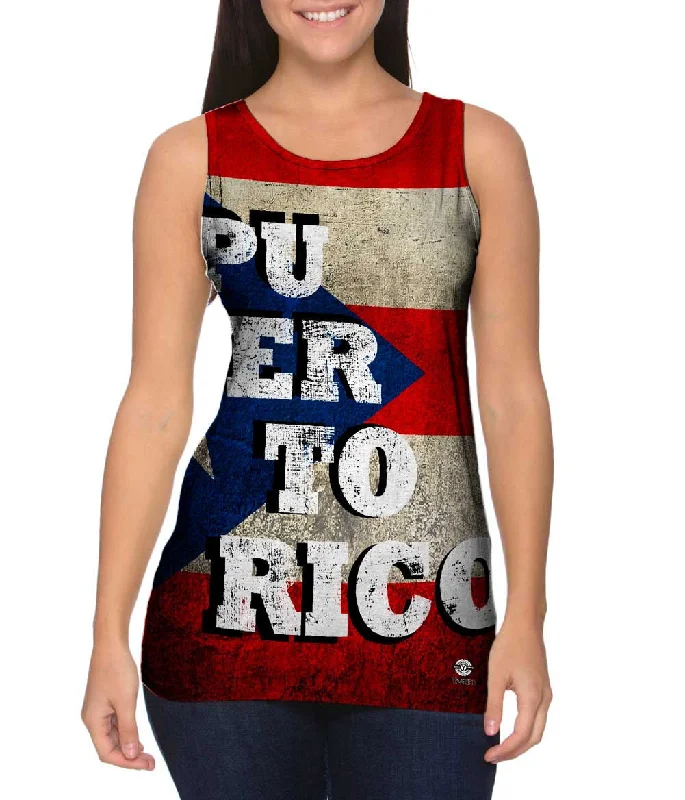 Bold Color Tank Top-Dirty Puerto Rico