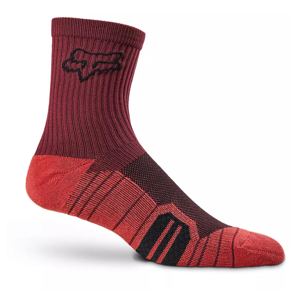 High-Performance Compression Socks-Fox Racing 6" Ranger Cushion Sock - Dark Maroon