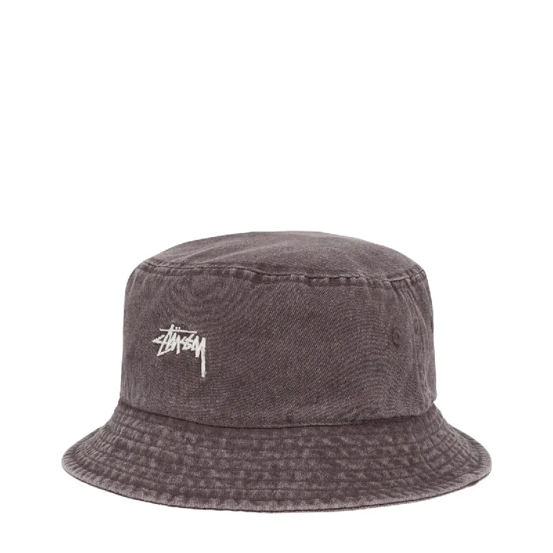 Custom Text Design Hat-WASHED STOCK BUCKET HAT