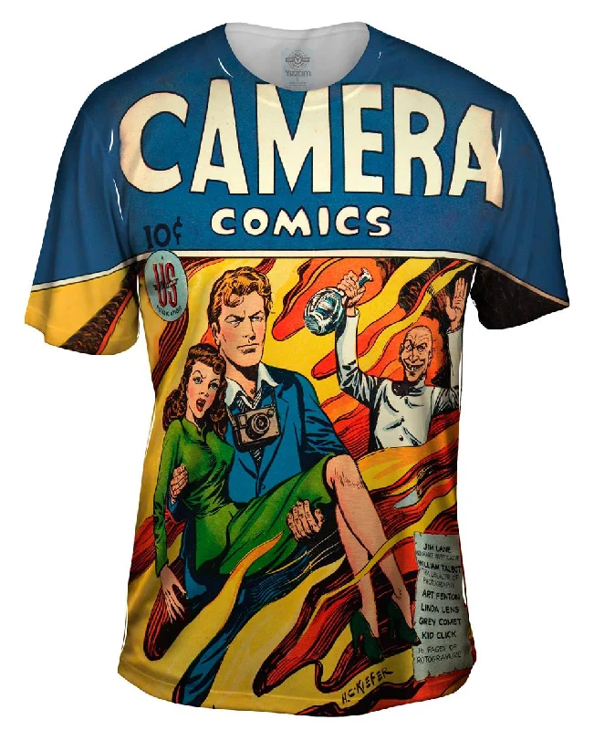 Personalized Graphic T-shirt-Camera Comic Retro