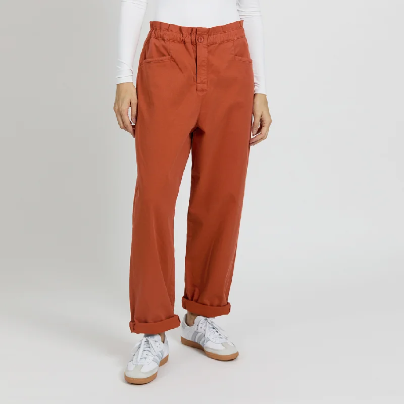 Cozy Wool Pants-Reiko Brady Dark Cheddar Trousers