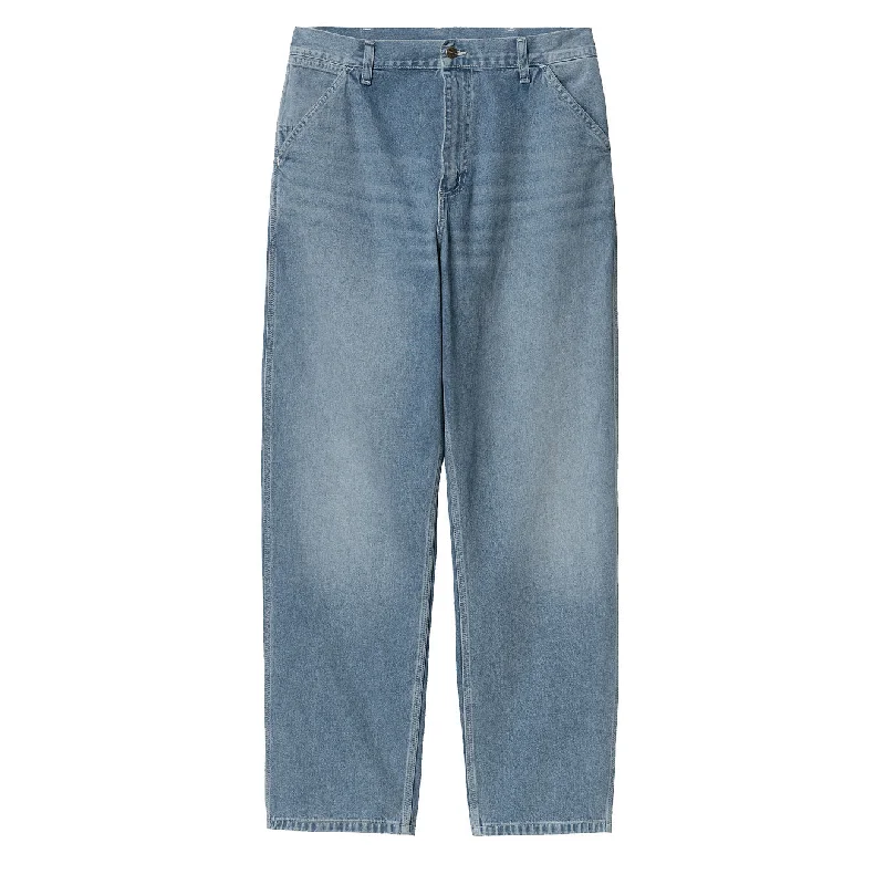 Relaxed Fit Joggers-Carhartt WIP Simple Pant Blue Light True Washed