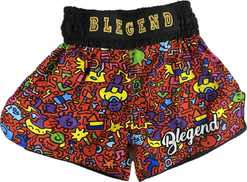 Graphic Print Running Shorts-Blegend Kids Boxing Shorts SOORA