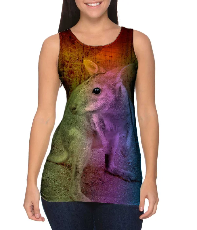 Casual Beach Tank-Cute Baby Kangaroo