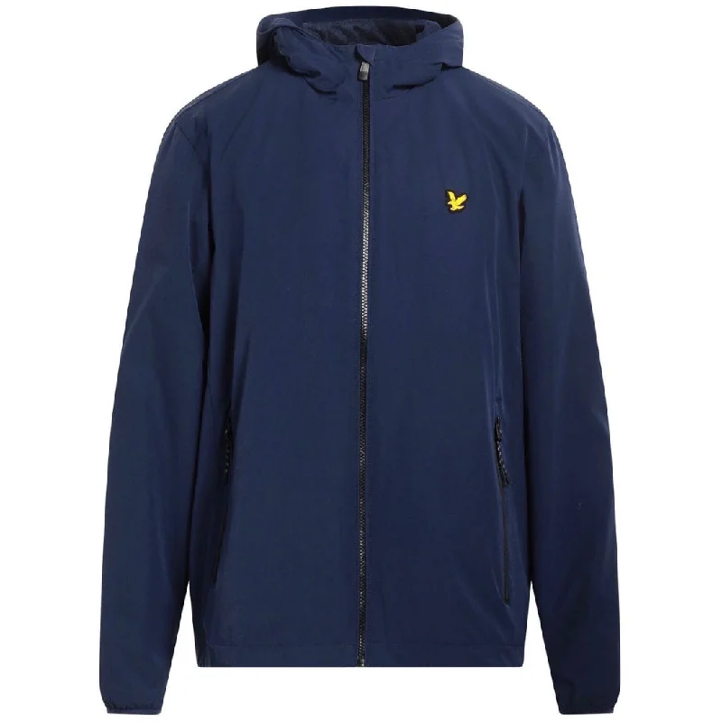 Colorful Print Jacket-Lyle Scott Navy Blue Hooded Jacket