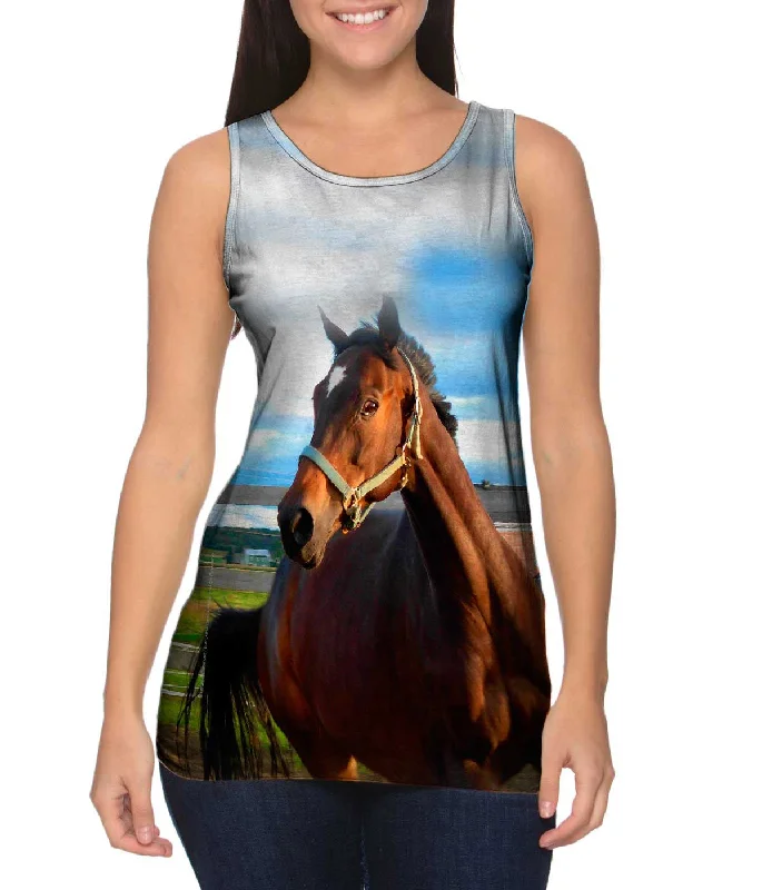 Classic White Tank Top-Eager Horse