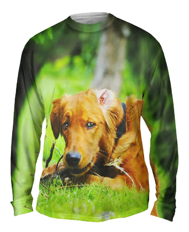 Fun Graphic Long Sleeve-Golden Lab Lost Bone