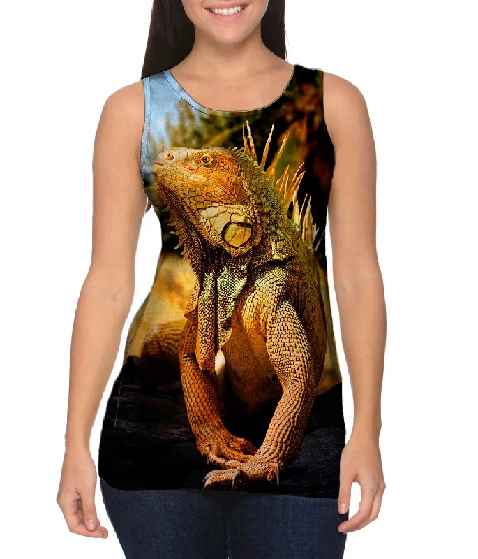 Custom Embroidered Tank-Coast Beach Iguana