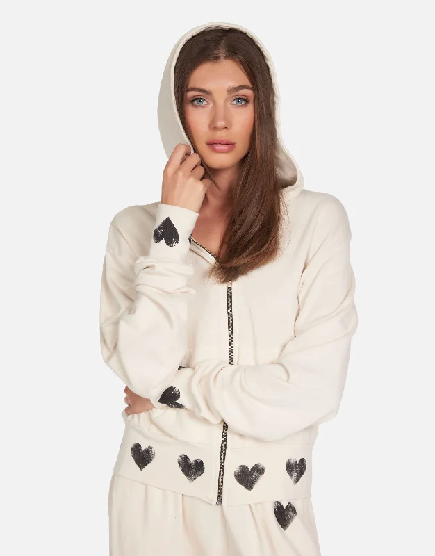 Hooded Sweatshirt-Kaholo Heart Print