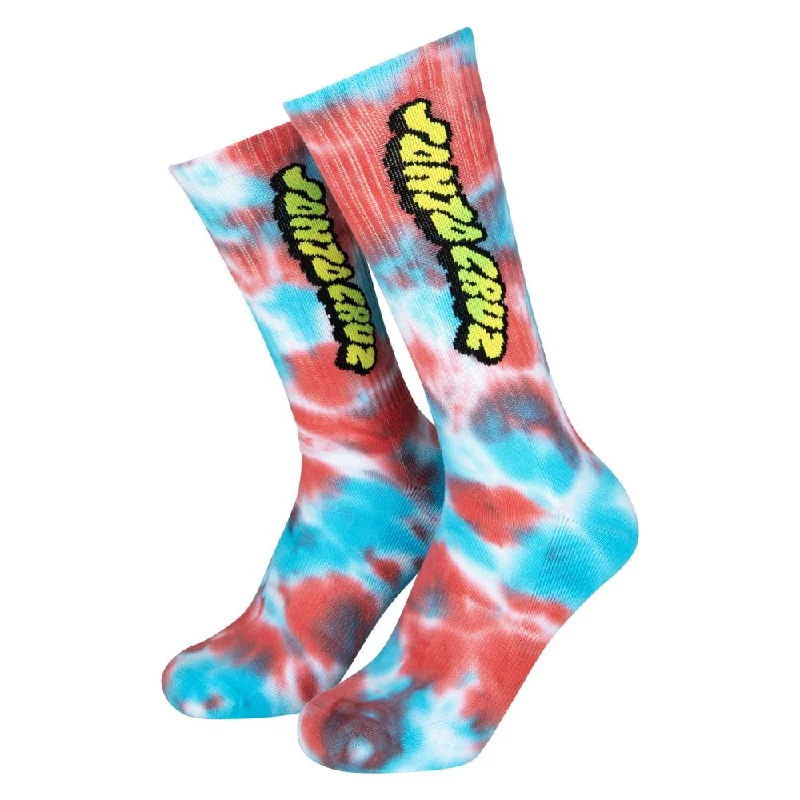 Stylish Knee-High Socks-Santa Cruz Comic Strip Socks - Trip Out Tie Dye