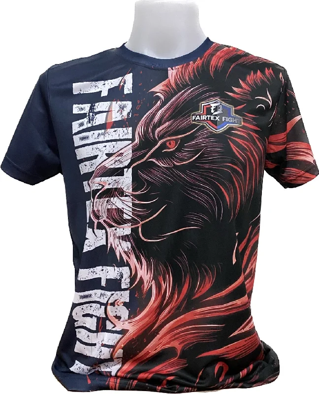 Vintage Band T-shirt-Fairtex Fight T-Shirt Lion Black Red