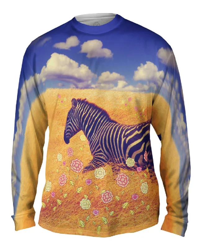 Vintage Logo Long Sleeve Shirt-Flower Field Zebra