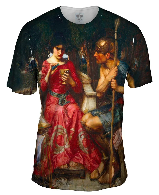 Floral Pattern T-shirt-John William Waterhouse - "Jason And Medea" (1907)