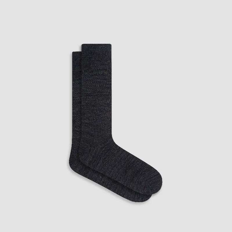 Classic Striped Socks-Heathered Mid-Calf Socks