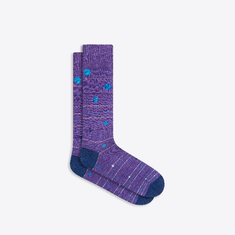 Custom Logo Socks-Stripe and Dot Mid-Calf Socks