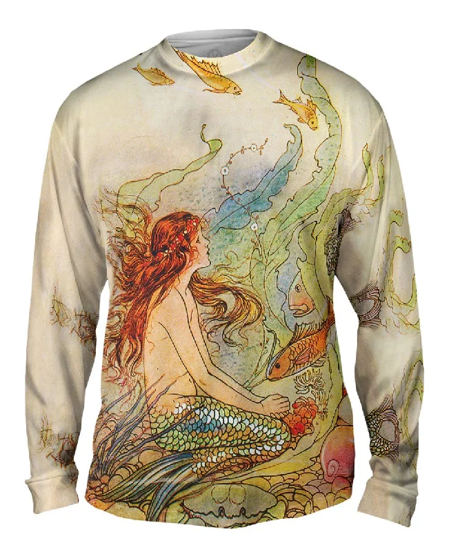 Sports Fan Long Sleeve Shirt-Elenore Plaisted Abbott - "The Mermaid And The Flower Maiden"