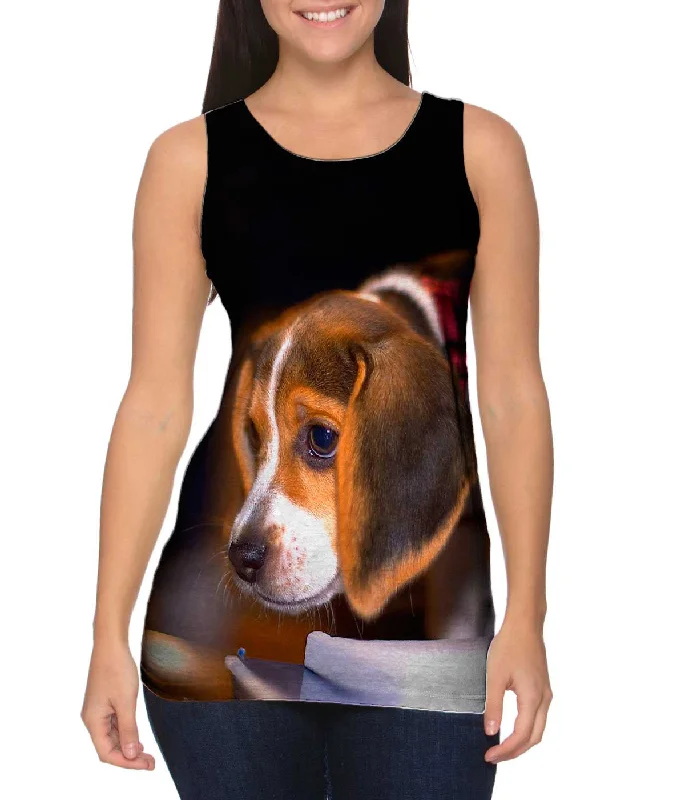 Casual Fit Tank Top-Cautious Beagle