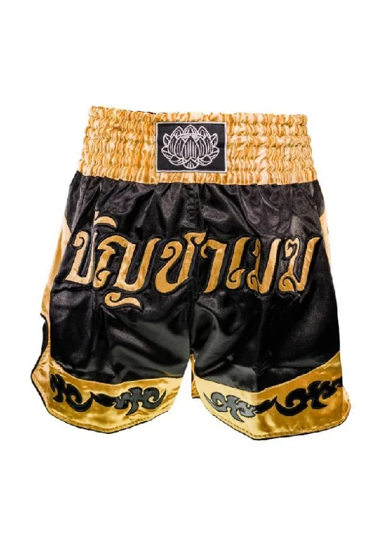 Unique Design Shorts-Buakaw Shorts BFG3-4 BLACK GOLD