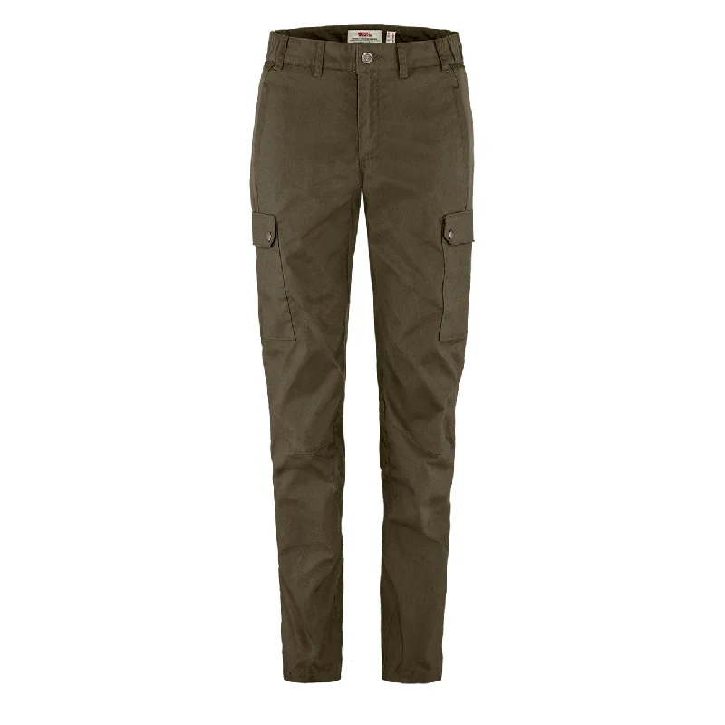 Stylish Casual Pants-Fjallraven Womens Stina Trousers Dark Olive