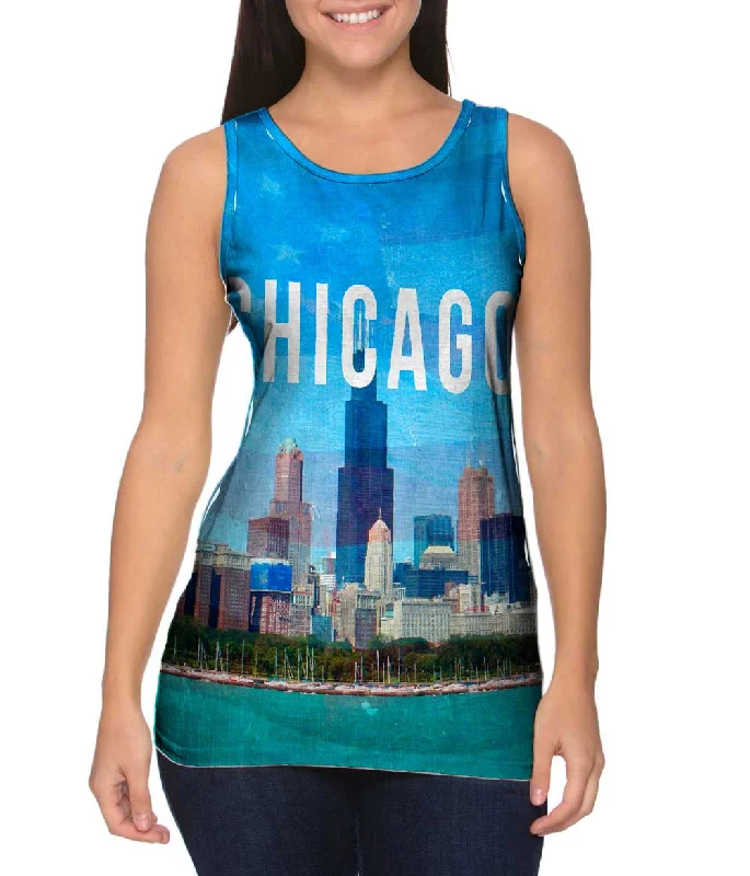 Breathable Yoga Tank Top-Chicago Pride Willis Tower