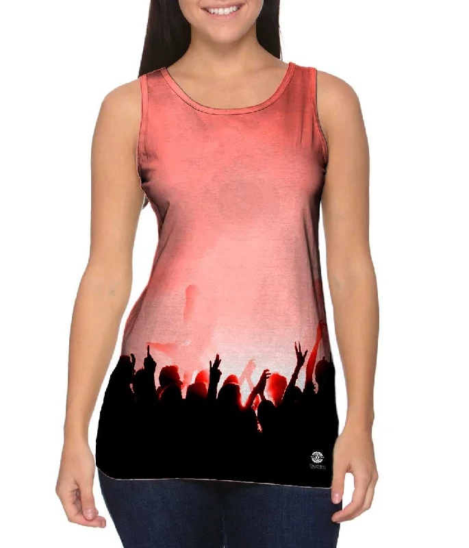 Custom Team Tank Top-Edm Music Makes The Crowd Red