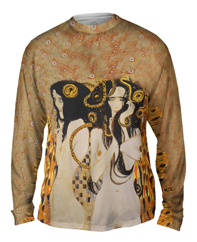 Graphic Art Long Sleeve Shirt-Gustav Klimt -"Die Gogonen" (1902)