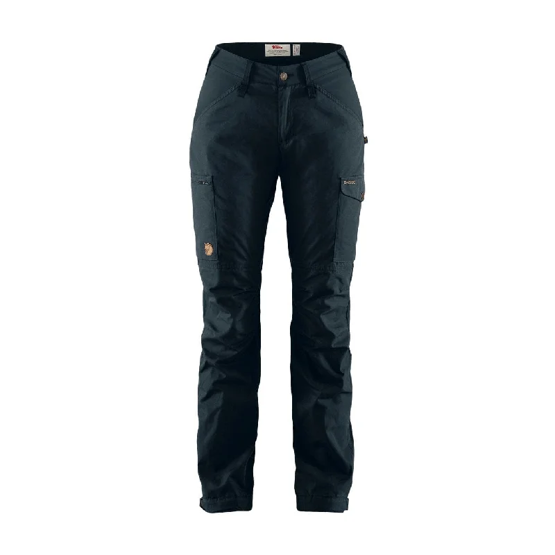 Stylish Tapered Pants-Fjallraven Womens Kaipak Curved Trousers Dark Navy