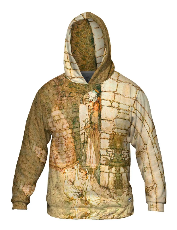 Personalized Sweat Hoodie-Arthur Rackham - "Geese Shepherd" (1911)