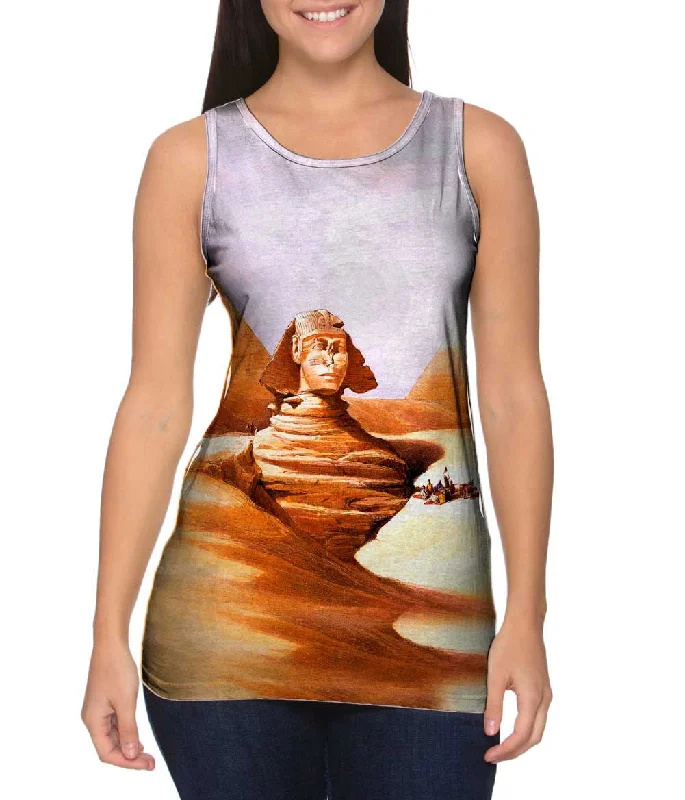 Bold Logo Tank Top-David Roberts - "The Great Sphinx Pyramids Of Giza" (1839)