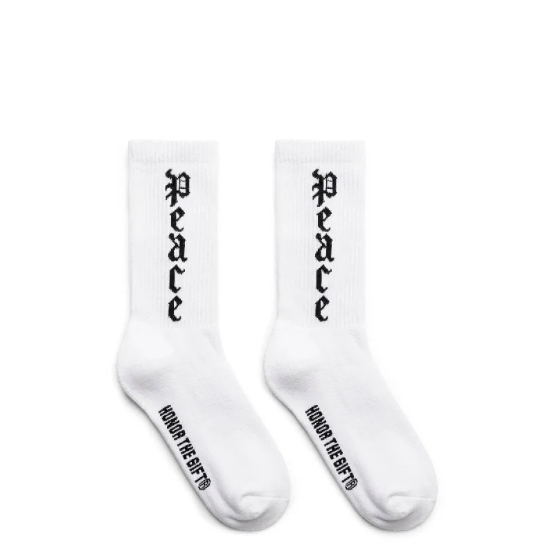 Custom Embroidered Ankle Socks-PEACE SOCKS