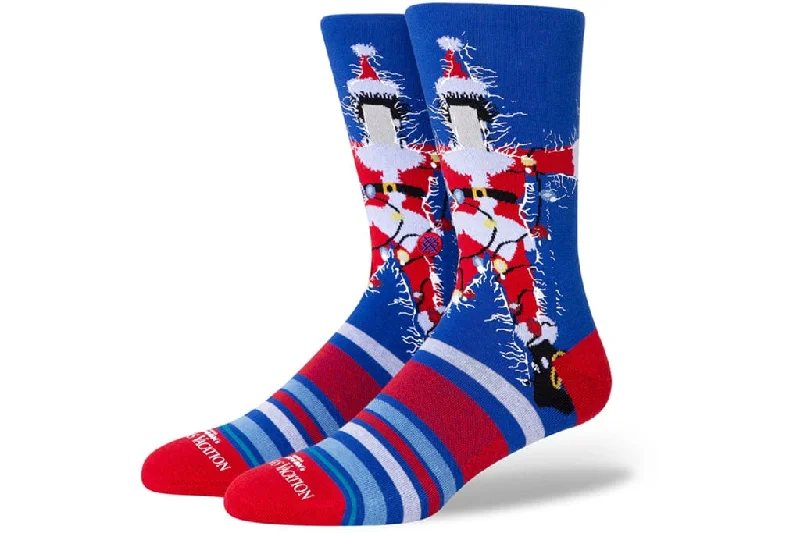 Bold Color Socks-Stance Socks Christmas Vacation Blue