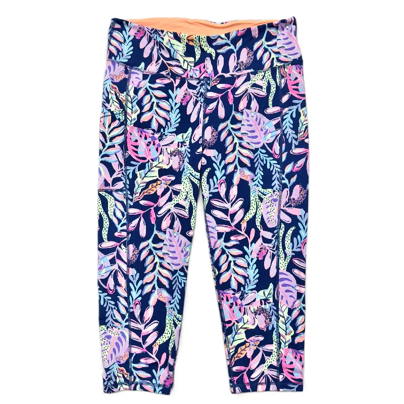 Stylish Tapered Pants-Pants Designer By Lilly Pulitzer In Blue & Purple, Size: Xl