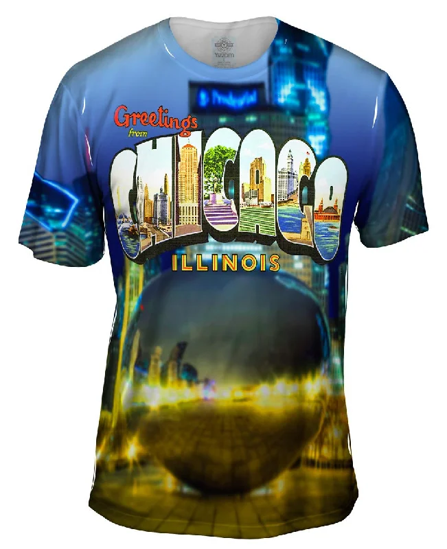 Custom Text T-shirt-Greetings from Chicago Illinois 052