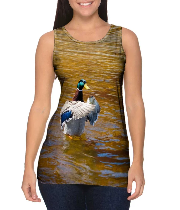 Relaxed Fit Sports Tank-Duck Clap